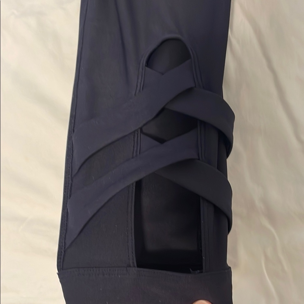 Women's Navy Workout Pants - Picture 5 of 6